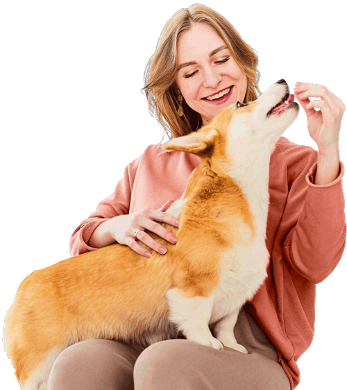 picture of woman and her pet